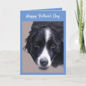 Happy Vaderdag kaart (Border Collie) (Voorkant)