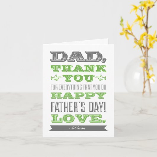 Happy Vaderdag-kaart Kaart (Gele Bloem)