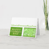 Happy Vaderdag Kaart Printable Paw Prints Letterty (Achterkant)