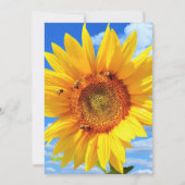 Happy Vaderdag Kaart Zonnebloem en Bijen (Achterkant)