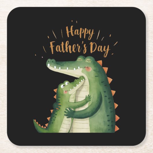 Happy Vaderdag Kartonnen Onderzetters (Voorkant)
