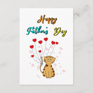 Happy Vaderdag Kat Papa Papa Gift Cat Father Informatiekaartje