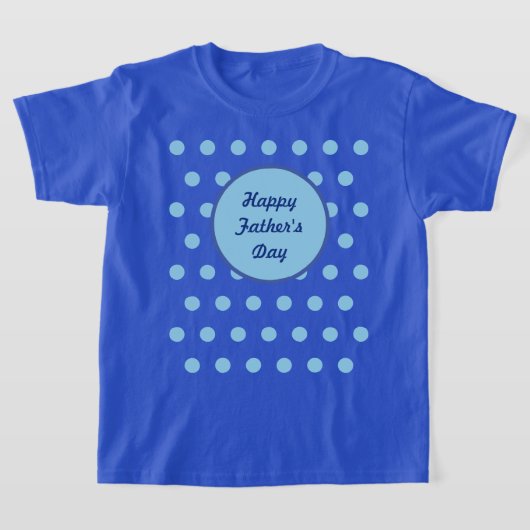 Happy Vaderdag Kind T-shirt (Navy & Soft Blue (Laagn)