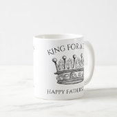 Happy Vaderdag King voor een dagquote Koffiemok (Voorkant rechts)