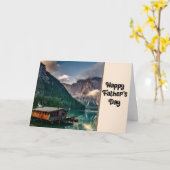 Happy Vaderdag Lake Scene Kaart (Gele Bloem)