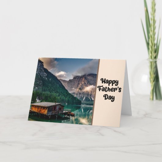 Happy Vaderdag Lake Scene Kaart (Voorkant)