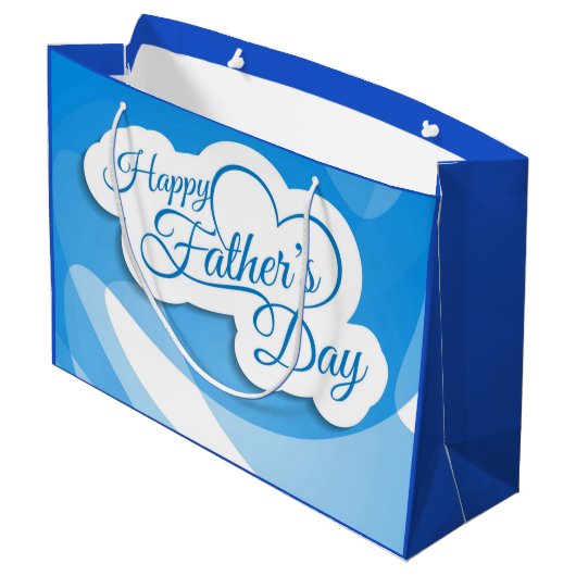 Happy Vaderdag Large Cadeautasje (Achterkant Gekanteld)