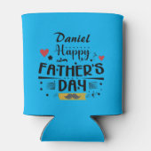 Happy Vaderdag Leaping Frogs Hearts Mustache Blikjeskoeler (Achterkant)