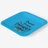 Happy Vaderdag Leaping Frogs Hearts Mustache Papieren Bordje (Gebogen)