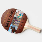 Happy Vaderdag lederen stempel 3 fotocollage Tafeltennisbatje (Zijkant)