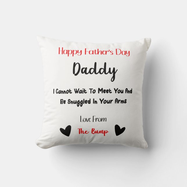 Happy Vaderdag Love van The Bump Pillow Kussen (Voorkant)