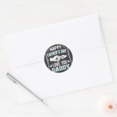 Happy Vaderdag Love You Daddy Ronde Sticker (Envelop)