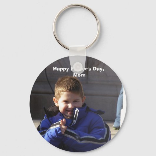 Happy Vaderdag, mama Round Sleutelhanger (Voorkant)