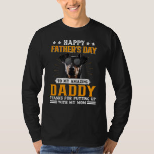 Happy Vaderdag Manchester Terrier Dog voor papa T-shirt