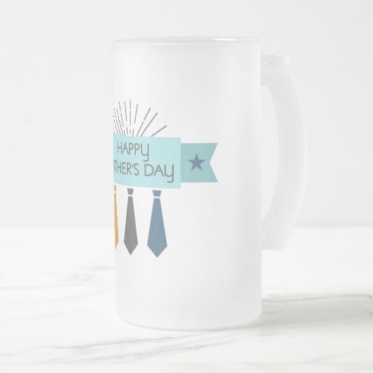 Happy Vaderdag Matglas Bierpul (Voorkant rechts)