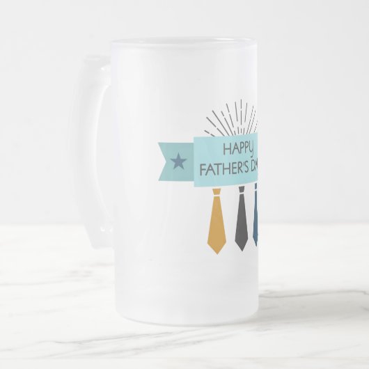 Happy Vaderdag Matglas Bierpul (Voorkant links)
