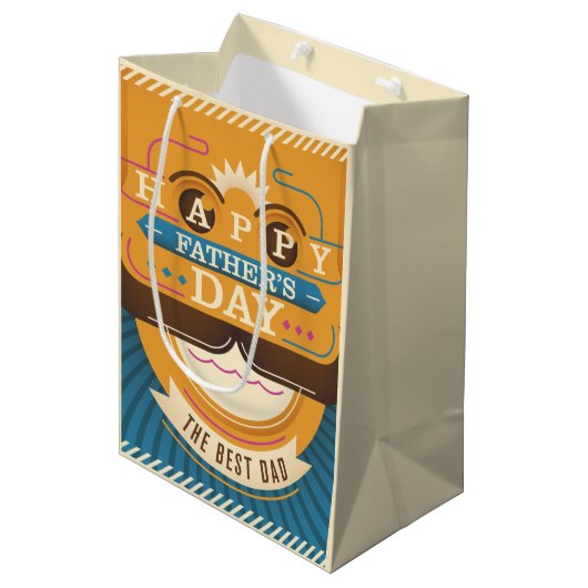 Happy Vaderdag Medium Cadeauzakje (Voorkant Gekanteld)