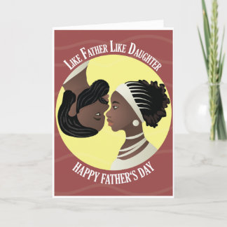 Happy Vaderdag; Meisje en papa "Ying en Yang" Kaart