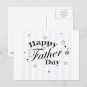 Happy Vaderdag Message Briefkaart (Voorkant / Achterkant)