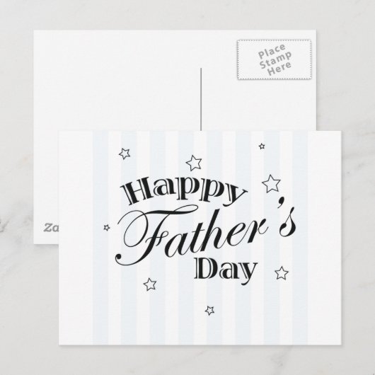 Happy Vaderdag Message Briefkaart (Voorkant / Achterkant)