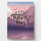 Happy Vaderdag met bergen Fotoplaat (voorkant)