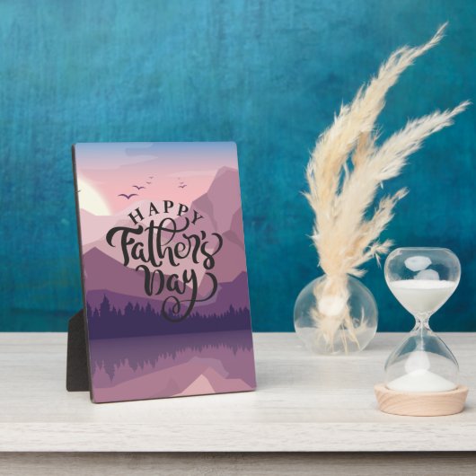 Happy Vaderdag met bergen Fotoplaat (Zijkant)
