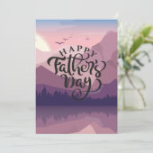 Happy Vaderdag met bergen Plaque Gift Labels Save The Date (Staand voorkant)