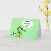 Happy Vaderdag met een cricketwagen voor insecten. Kaart (Gele Bloem)