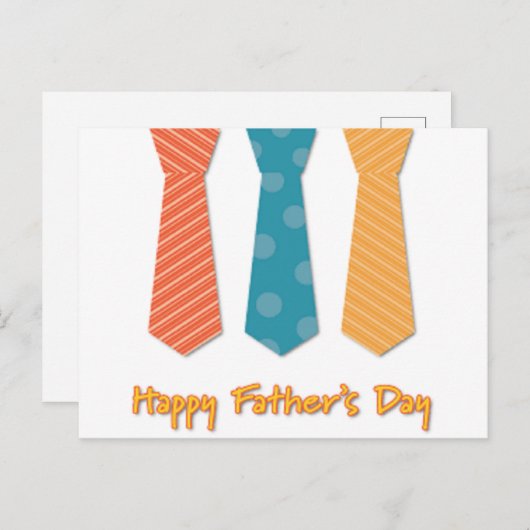 Happy vaderdag met stropdassen briefkaart (Voorkant / Achterkant)