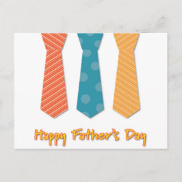 Happy vaderdag met stropdassen briefkaart