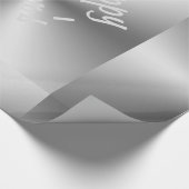 Happy Vaderdag Metallic Silver Gift Wrapping Cadeaupapier (Hoek)