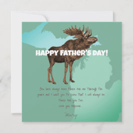 Happy Vaderdag Michigan Moose Kaart