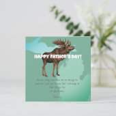 Happy Vaderdag Michigan Moose Kaart (Staand voorkant)