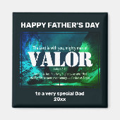 Happy Vaderdag MIGHTHTS MAN VAN VALOR Magneet (Voorkant)