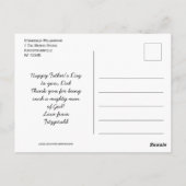 Happy Vaderdag MIGHTY MAN VAN VALOR Judges 6:12 Briefkaart (Achterkant)