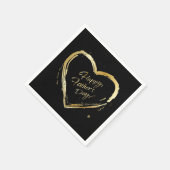 Happy Vaderdag Modern Design Gold Heart Servet (Hoek)