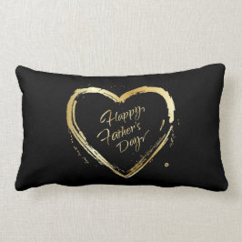Happy Vaderdag Modern Design Gold Wishes tekst Kussen