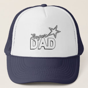 Happy Vaderdag Modern Design "SUPER DAD"-ster Trucker Pet