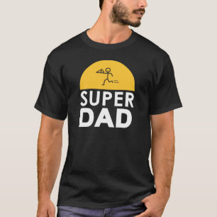 Happy Vaderdag Modern Design "SUPER DAD" T-shirt