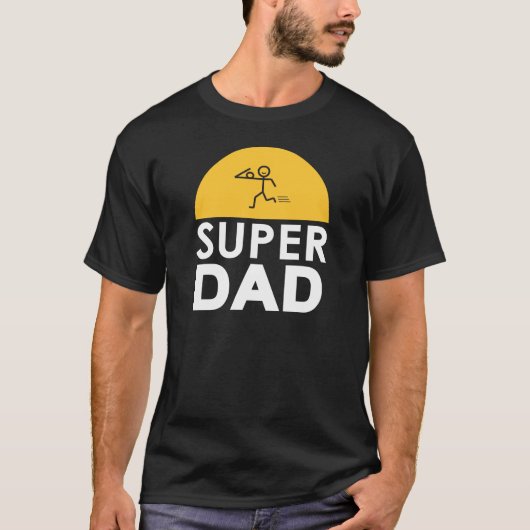 Happy Vaderdag Modern Design "SUPER DAD" T-shirt (Voorkant)