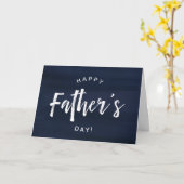 Happy Vaderdag | Moderne marine stijl Kaart (Gele Bloem)