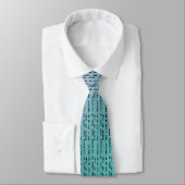 Happy Vaderdag Morse Code Necktie Stropdas (Gebonden)