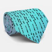 Happy Vaderdag Morse Code Necktie Stropdas (Opgerold)