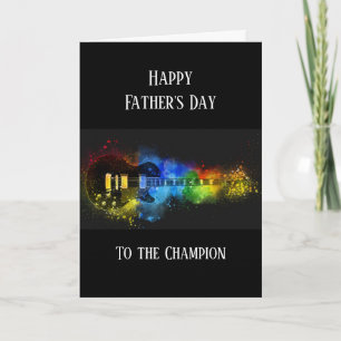 Happy Vaderdag Musician Music Guitar Kaart
