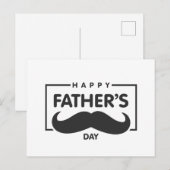 Happy Vaderdag Mustache | BRIEFKAART (Voorkant / Achterkant)