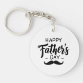 Happy Vaderdag - Mustache Celebration Art Sleutelhanger (Voorkant)