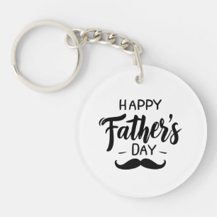 Happy Vaderdag - Mustache Celebration Art Sleutelhanger