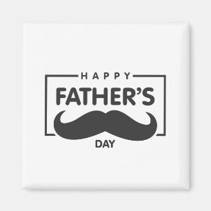 Happy Vaderdag Mustache   Magneet