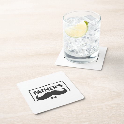 Happy Vaderdag Mustache | Onderzetter (Insitu)