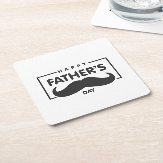 Happy Vaderdag Mustache | Onderzetter (Schuin)